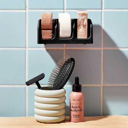 kitsch Self-Draining Soap Dish - Black