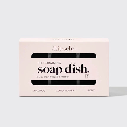 kitsch Self-Draining Soap Dish - Black