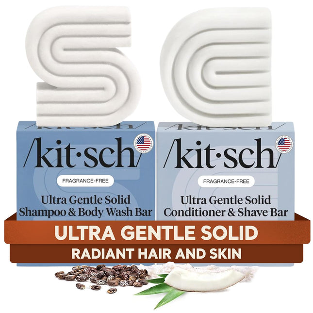 kitsch 2-in-1 Ultra Sensitive Shampoo Bar & Body Wash + Conditioner Bar & Shaving Soap