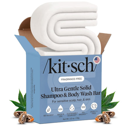 kitsch Ultra Sensitive Shampoo & Body Wash Bar Fragrance Free