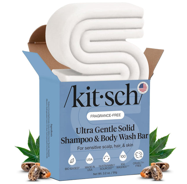 kitsch Ultra Sensitive Shampoo & Body Wash Bar Fragrance Free