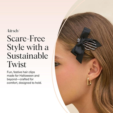 kitsch Skeleton Flat Claw Clips