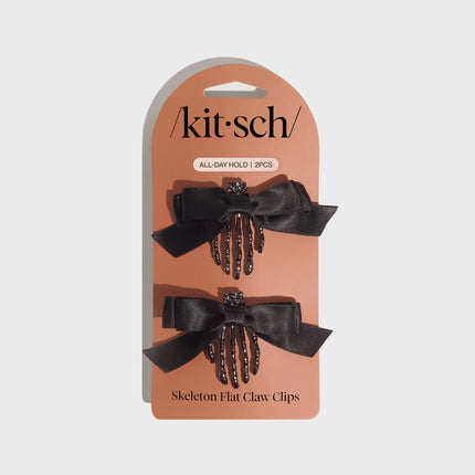 kitsch Skeleton Flat Claw Clips