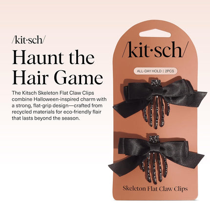 kitsch Skeleton Flat Claw Clips