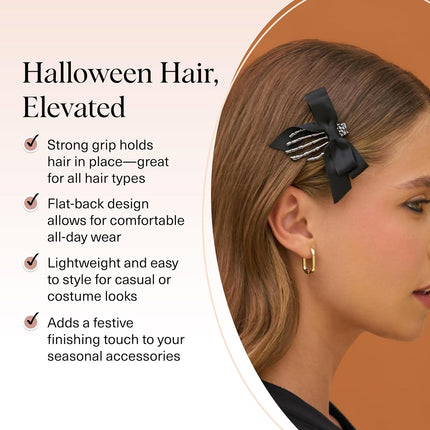 kitsch Skeleton Flat Claw Clips