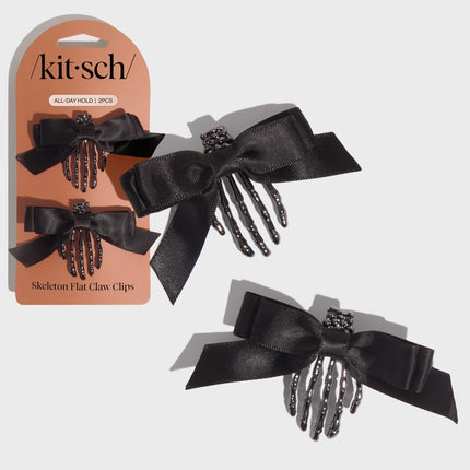 kitsch Skeleton Flat Claw Clips