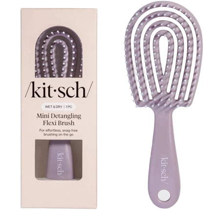 kitsch Soft Violet Detangling Flexi Brush - Mini