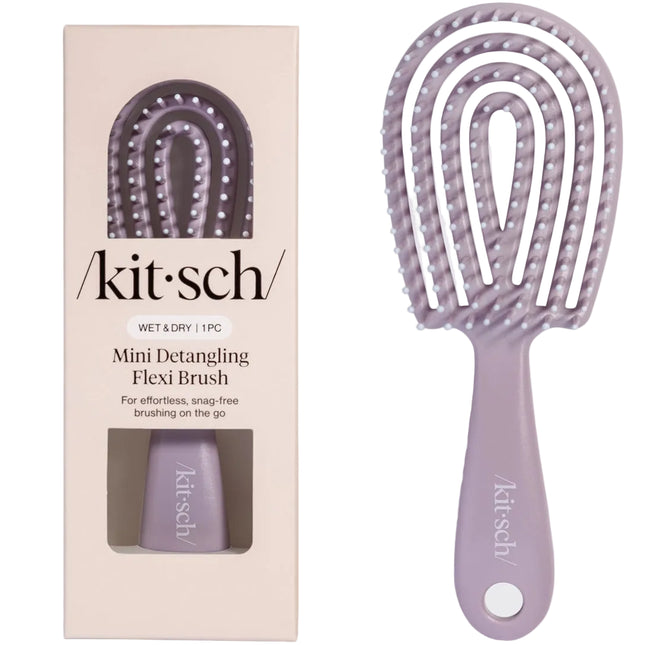 kitsch Soft Violet Detangling Flexi Brush - Mini