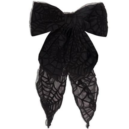 kitsch Spiderweb Bow Hair Clip