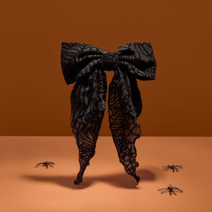 kitsch Spiderweb Bow Hair Clip