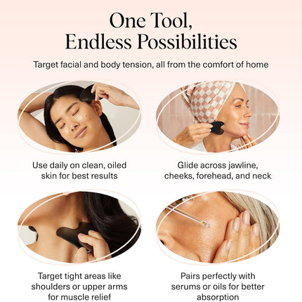 kitsch Stainless Steel Gua Sha - Matte Black