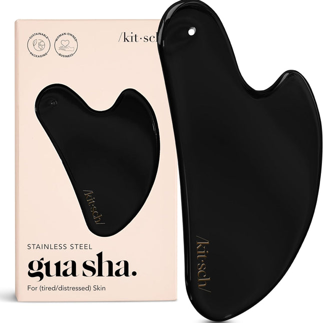 kitsch Stainless Steel Gua Sha - Matte Black