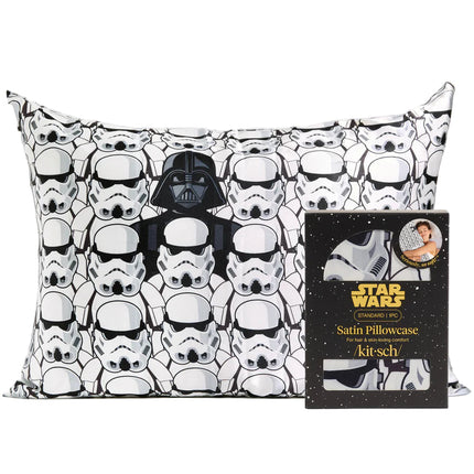 kitsch Star Wars™ & Kitsch Satin Pillowcase in Darth Vader & Stormtroopers