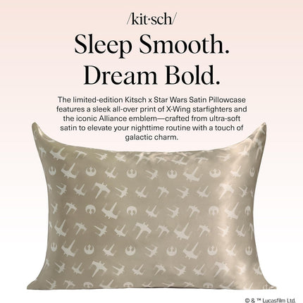 kitsch Star Wars™ & Kitsch Satin Pillowcase in Rebel Alliance