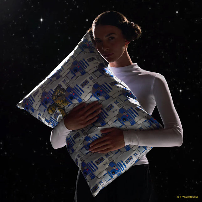 kitsch Star Wars™ & Kitsch Satin Pillowcase in R2-D2 & C-3PO