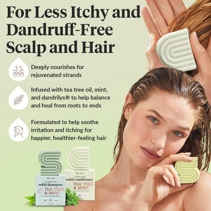 kitsch Tea Tree Shampoo and Conditioner Set – Anti Dandruff