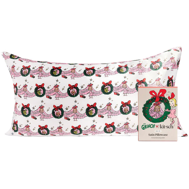 kitsch The Grinch x Kitsch Satin Pillowcase in Cindy Lou Who - King
