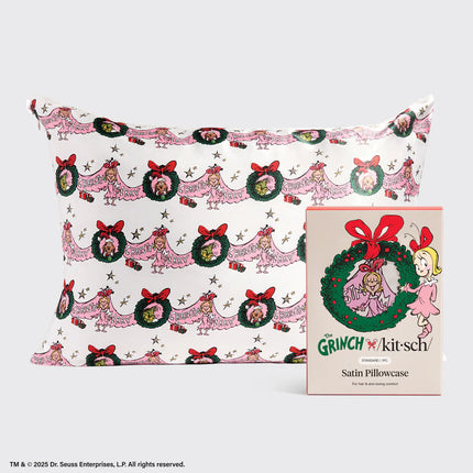 kitsch The Grinch x Kitsch Satin Pillowcase in Cindy Lou Who