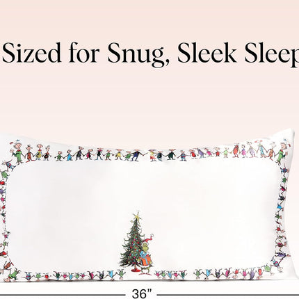 kitsch The Grinch x Kitsch Satin Pillowcase in Whoville - King