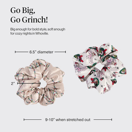 kitsch The Grinch x Kitsch Satin Pillow Scrunchies® in Cindy Lou Who