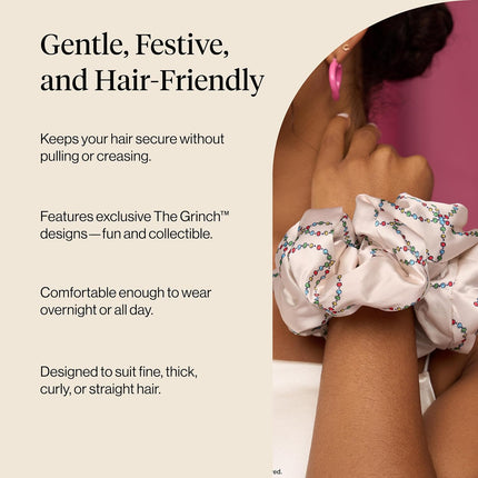 kitsch The Grinch x Kitsch Satin Pillow Scrunchies® in Cindy Lou Who