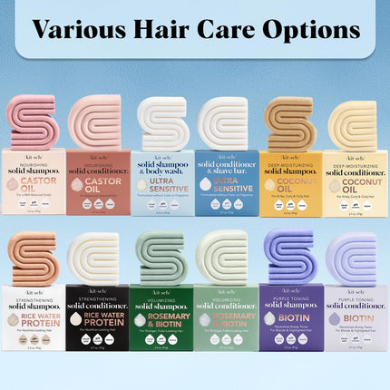 kitsch 2-in-1 Ultra Sensitive Shampoo Bar & Body Wash + Conditioner Bar & Shaving Soap