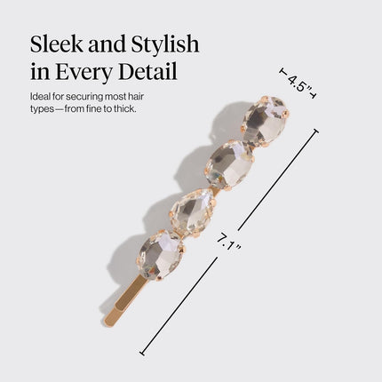 kitsch White Gemstone Bobby Pins