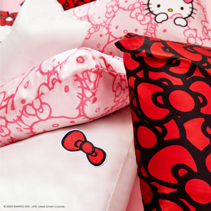 kitsch x Hello Kitty Satin Pillowcase in Pink Hello Kitty Face - King