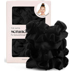 kitsch Black Satin Sleep Scrunchies 5pc Set