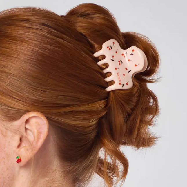 kitsch Cherry Print Cloud Claw Clip - Medium