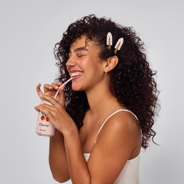 kitsch Cherry Print Creaseless Clips 4pc Set