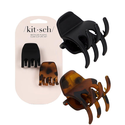 kitsch Eco-Friendly Medium Claw Clips 2pc set - Black