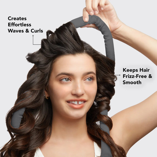 kitsch Heatless Hair Curler in Satin - Charcoal
