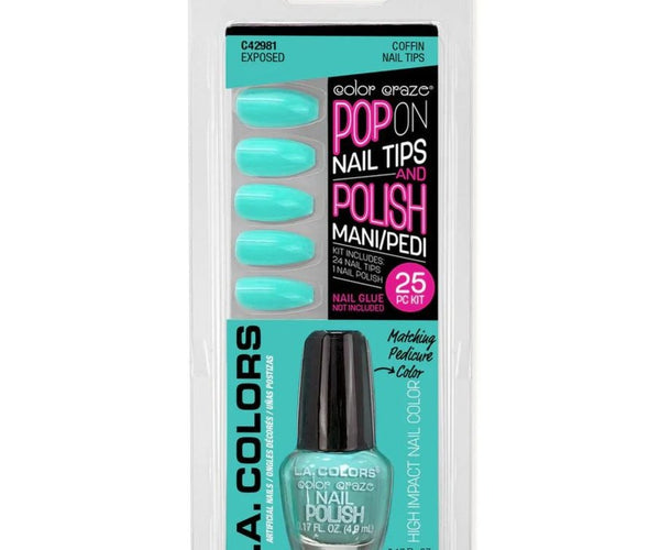 L.A. Colors Pop On Tips & Polish Exposed product package