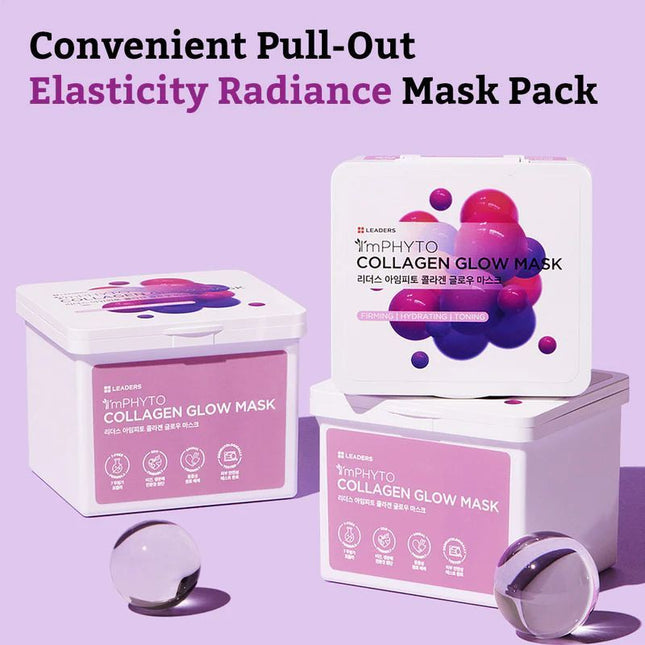 Leaders Cosmetics USA ImPHYTO Collagen Glow Mask (220 ml, 20 Masks)