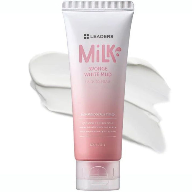 Leaders Cosmetics USA Leaders Milk Sponge White Mud Pack to Foam