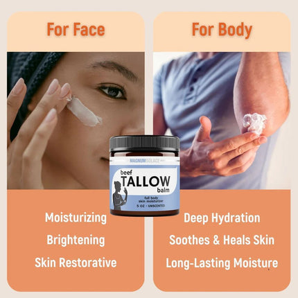 Magnum Solace Beef Tallow Balm - Deep & Long Lasting Moisture
