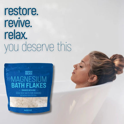 Magnum Solace Magnesium Bath Flakes with MSM, 10 LBS
