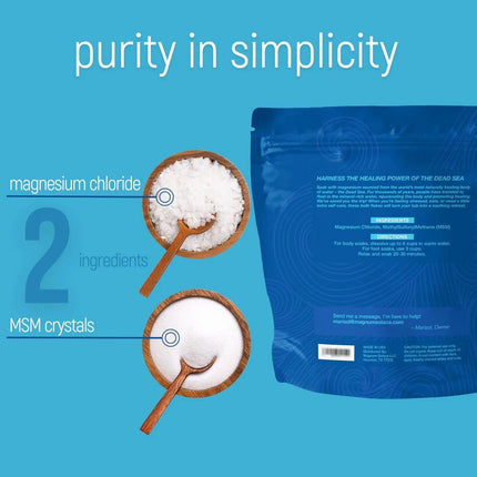 Magnum Solace Magnesium Bath Flakes with MSM, 10 LBS