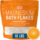 Magnum Solace Magnesium Bath Flakes with Vitamin C, 10 LBS