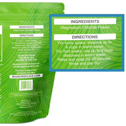 Magnum Solace Magnesium Flakes for Bath, 10 LBS