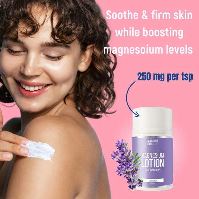 Magnum Solace Magnesium Lotion with Shea, Aloe, Vit E