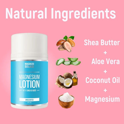 Magnum Solace Magnesium Lotion with Shea, Aloe, Vit E