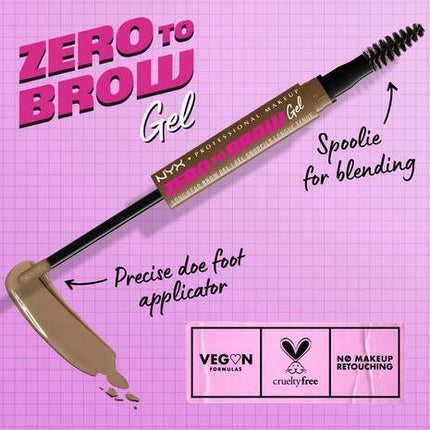 NYX ZERO TO BROW LONGWEAR BROW GEL