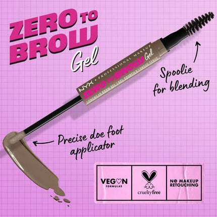 NYX ZERO TO BROW LONGWEAR BROW GEL