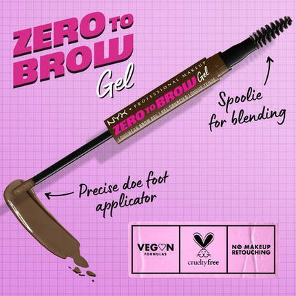 NYX ZERO TO BROW LONGWEAR BROW GEL