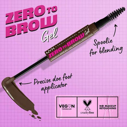 NYX ZERO TO BROW LONGWEAR BROW GEL