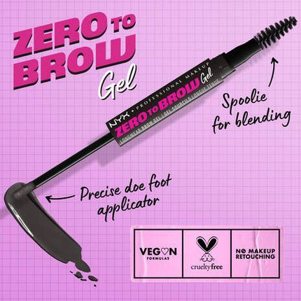 NYX ZERO TO BROW LONGWEAR BROW GEL