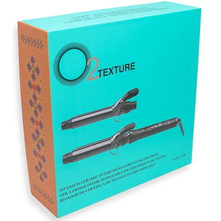 O2 Professional O2Texture Titanium Ceramic Interchangeable Curling Iron Set