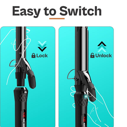 O2 Professional O2Texture Titanium Ceramic Interchangeable Curling Iron Set